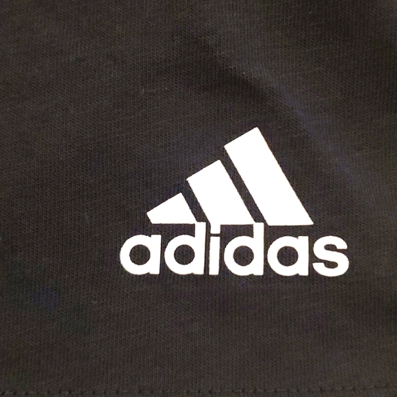 Black adidas Three Stripe Slim Tee - Picture 3 of 6